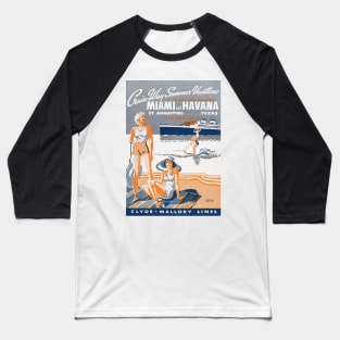 Cruise-Way Summer Vacations 1937 Vintage Flyer Baseball T-Shirt